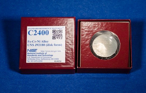 SRM C2400 Fe-Cr-Ni合金UNS J 92180(盘形)标准品